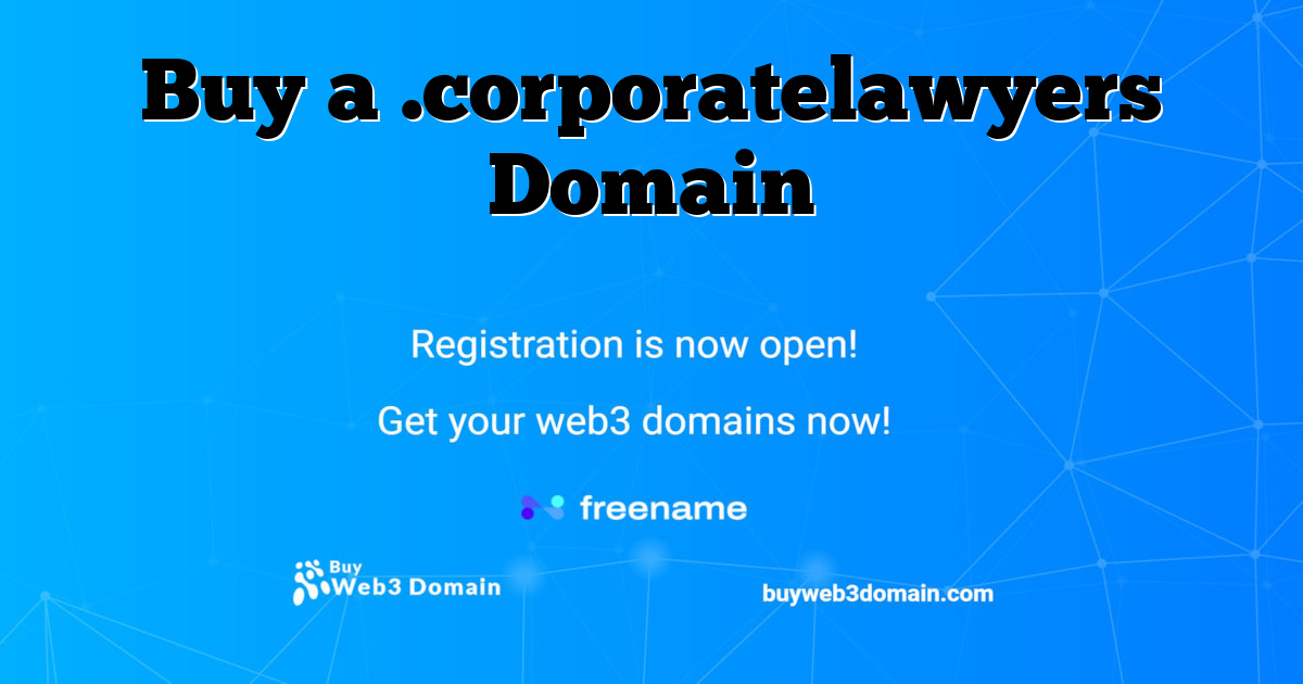 Buy a .corporatelawyers Domain