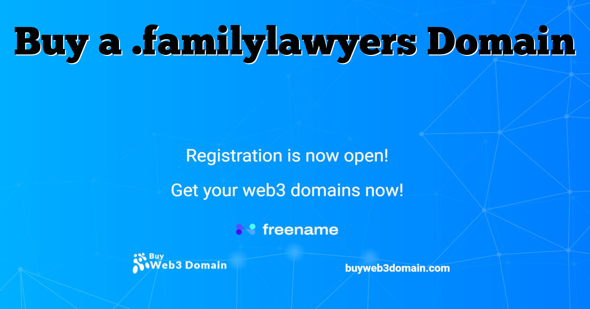 Buy a .familylawyers Domain