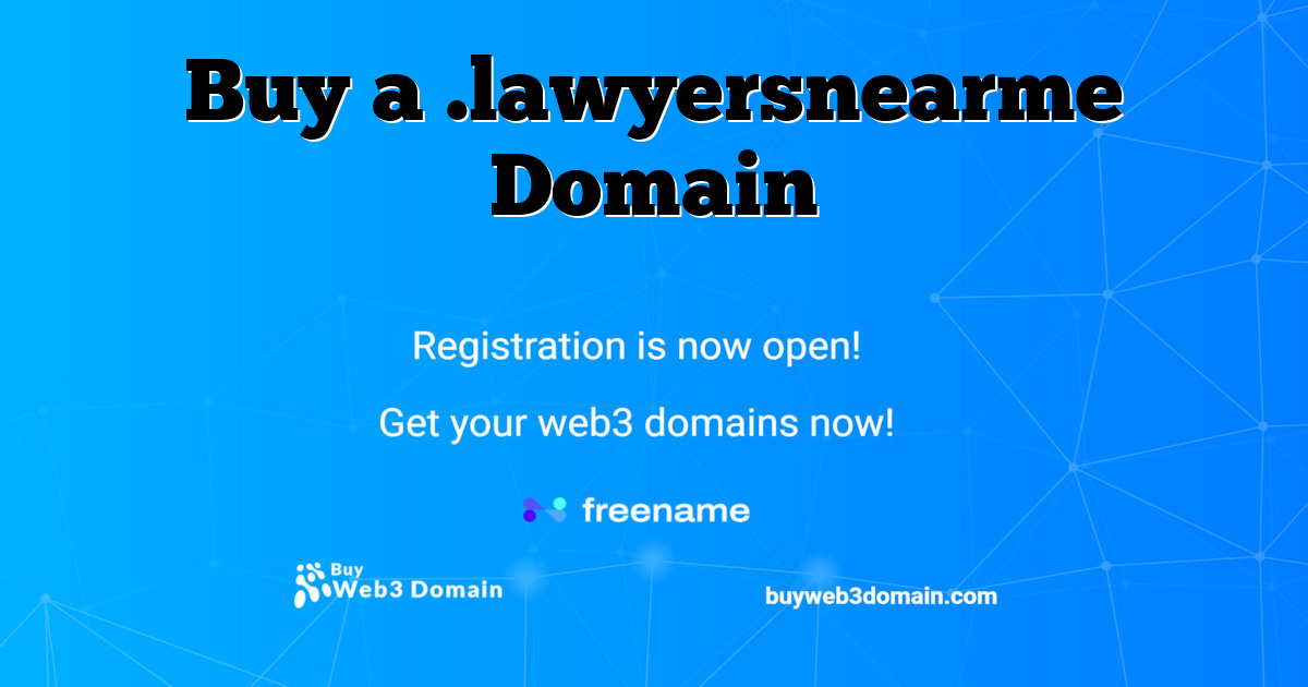 Buy a .lawyersnearme Domain