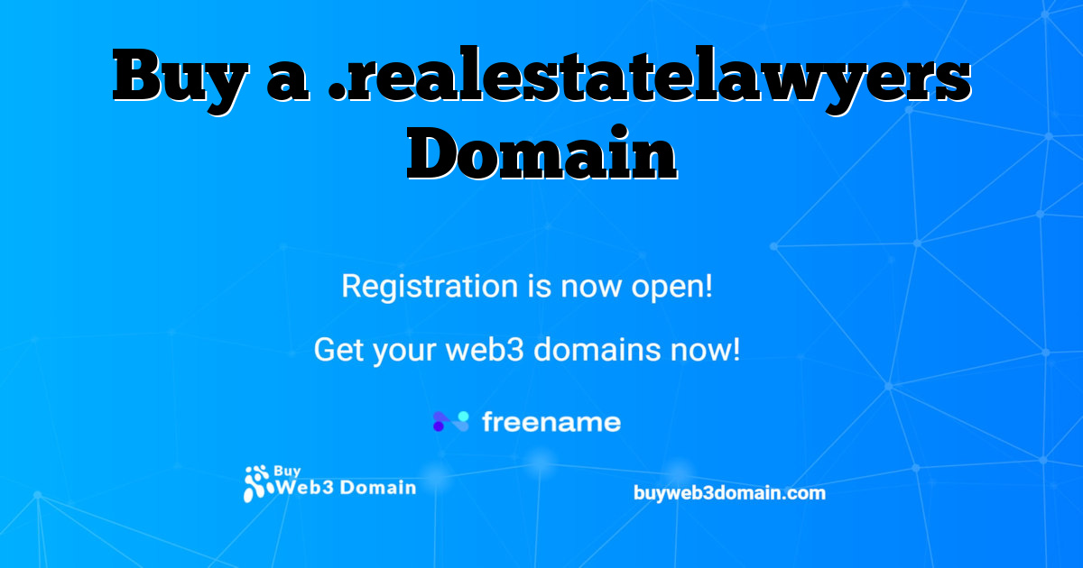 Buy a .realestatelawyers Domain