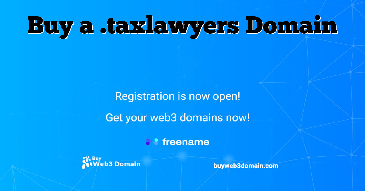 Buy a .taxlawyers Domain