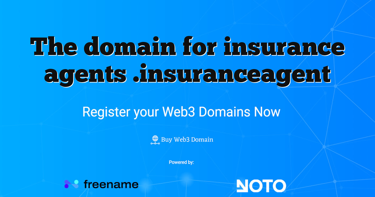 The domain for insurance agents .insuranceagent